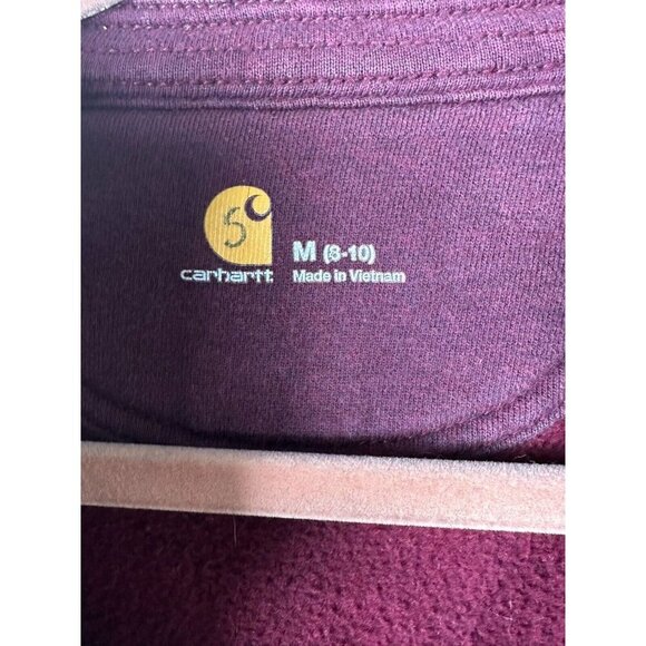 Carhartt Dunlow Full Zip Embroidered purple Fleece Sweatshirt Women's Medium - Picture 8 of 13